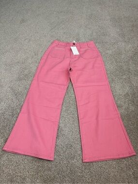 Lovelo Women’s Pink Flare Jeans - Classic High-Waist Style
